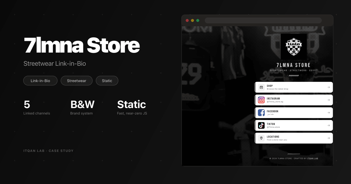 7lmna Store — A Streetwear Link-in-Bio