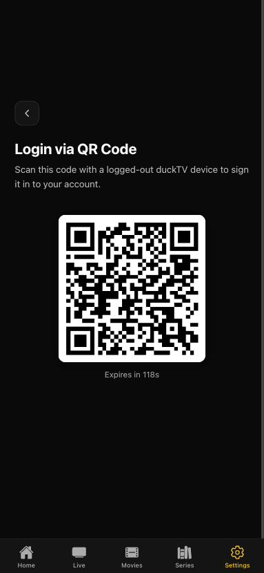 QR code login
