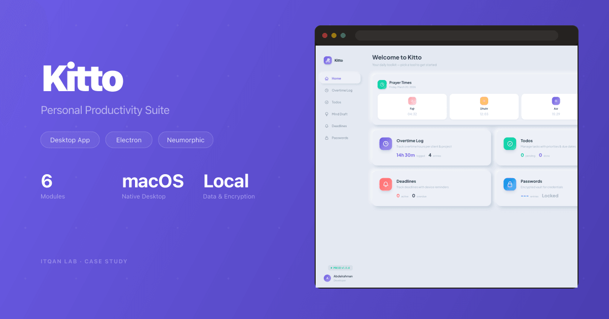 Kitto — Personal Productivity Suite