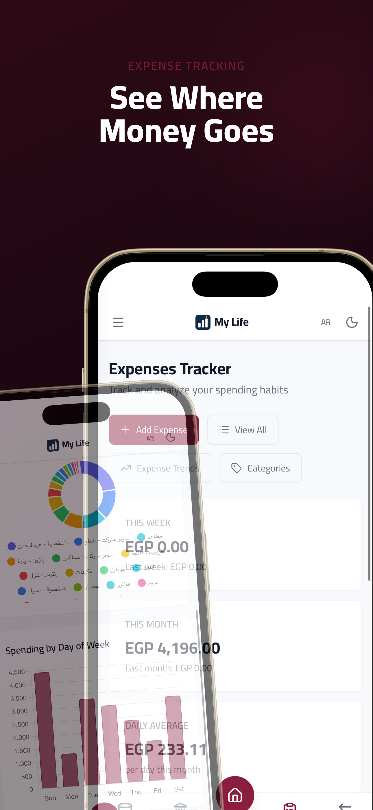 Expense tracking and spending analytics