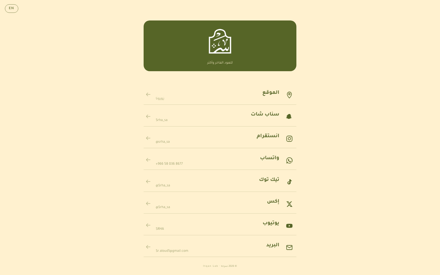 Minimal Modern concept — olive band with flat list